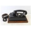 Image 3 : Northern Telecom Rotary Dial Telephone Mounted on Plywood