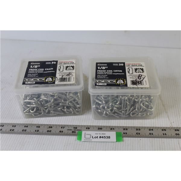 (2) 15' - 1/8" Proof Coil Chains