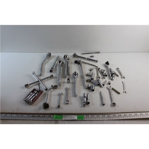 Ratchet Wrenches, Multi Tool and Assorted Sockets