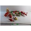 Image 1 : Assorted Christmas Ornaments and Candle Holder