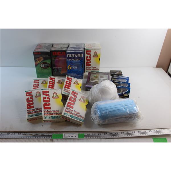 RCA Video Tapes - Sealed and Face Masks