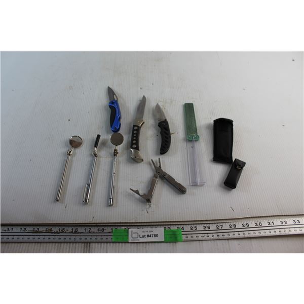 Telescopic Mirrors, Folding Knives and Multi Tool