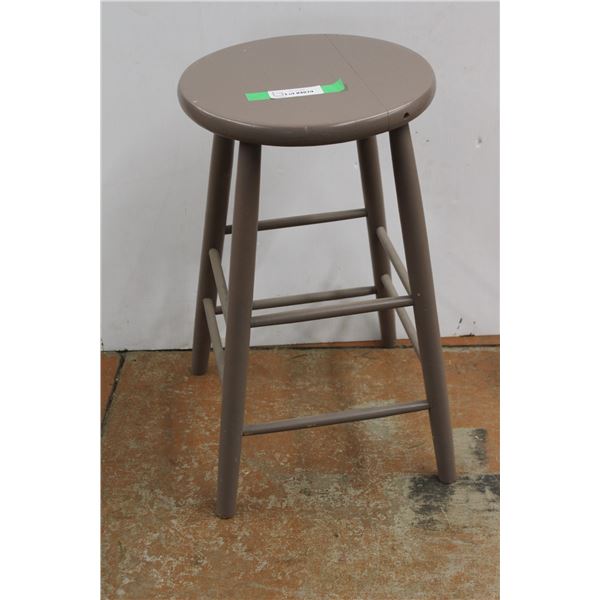 Wooden Stool - 13" x 13" x 24"