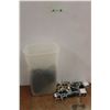 Image 1 : Tub of Assorted Christmas Lights And Decorations - Tested Powers On