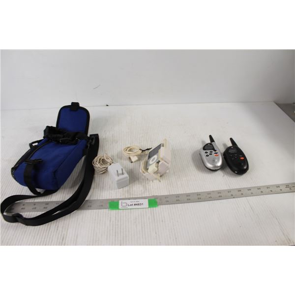 iPod Nano and Charging Cables, (2) Walkie Talkies - All As Is