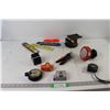 Image 1 : (4) Levels, Laser Level, (2) Measuring Tapes, Extension Blocks, Assorted Tools