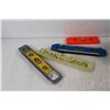 Image 5 : (4) Levels, Laser Level, (2) Measuring Tapes, Extension Blocks, Assorted Tools