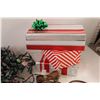 Image 7 : (4) Gift Boxes, Extension Cord, Christmas Lights - tested Powers On, Tree Rug