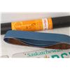 Image 3 : (3) Saskatchewan License Plates, Roll Of grip Mat, Sandpaper, Spotlight - Tested Powers On
