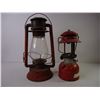 Image 2 : (2) Vintage Lanterns - Small Red one is Coleman 07/69