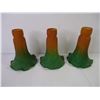 Image 2 : (3) Two-Tone Lily Glass Shades