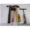 Image 1 : (2) Hammers, Rubber Mallet, Chipping Hammer and Box Cutter
