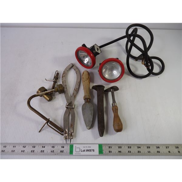 Misc. Tools, Lamps, Railway Spike etc...
