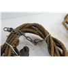 Image 9 : Block and Tackle Pulley System and Air Hose with Gauge