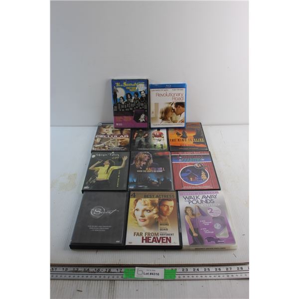 (11) Blue Ray & DVD Movies - The Secret, The King is Alive and Revolutionary Road