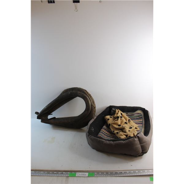 Leather Horse Collar and Pet Bed