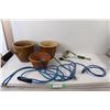 Image 1 : Gardening Tool/Handheld Hoe, (2) Extension Cords, (3) Planters