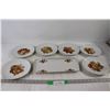 Image 1 : Serving Tray, (6) Decorative Plates