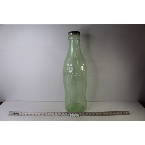 Green Plastic Coca-Cola Coin Bank (bottom is broken)