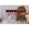Image 2 : Christmas Lot: Christmas Wood Signs & Decor, Gift Bag