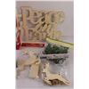 Image 4 : Christmas Lot: Christmas Wood Signs & Decor, Bells, Mini Christmas Trees, DIY Paint Projects