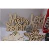 Image 5 : Christmas Lot: Christmas Wood Signs & Decor, Bells, Mini Christmas Trees, DIY Paint Projects