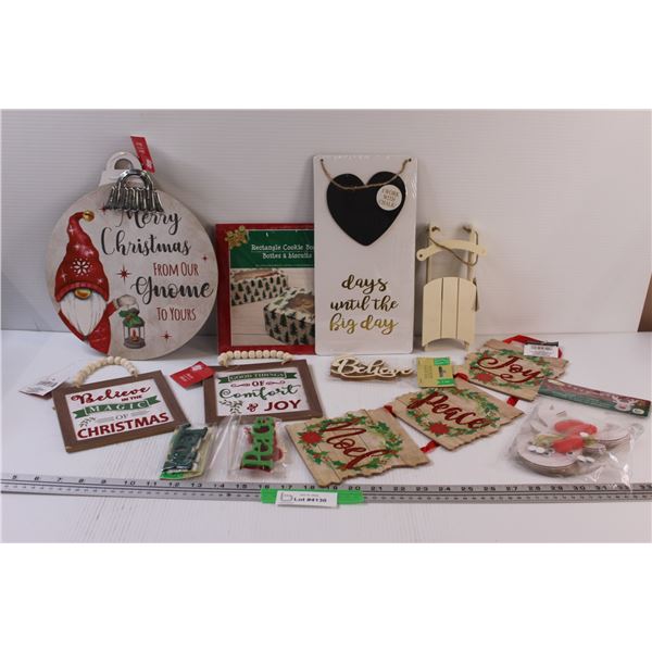Christmas Lot: Wood Signs, DIY Paint Projects, Misc.