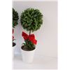 Image 2 : (2) Christmas Faux Tree Home Decor - 14" Tall