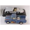 Image 5 : (4) Model Vehicles: (3) Trucks & Mercedes Benz - 1:24 Scale Model - Some Wear
