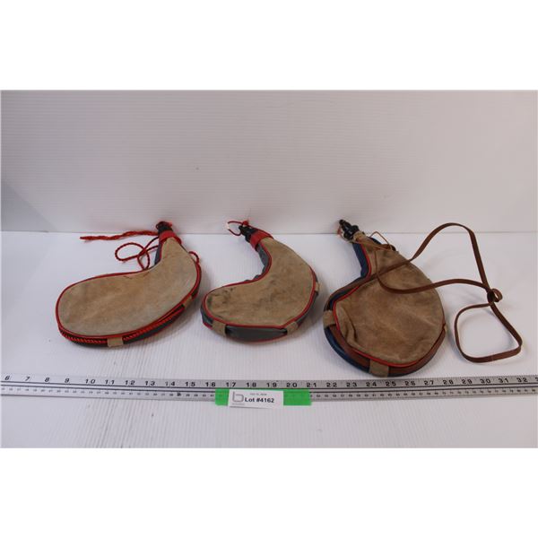 (3) Wine Skin & Vinyl Canteens