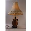 Image 1 : Copper Kettle End Table Lamp - Works - Has Some Staining & Wear) - 34" Tall x 19" Wide