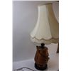 Image 5 : Copper Kettle End Table Lamp - Works - Has Some Staining & Wear) - 34" Tall x 19" Wide