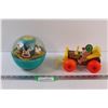 Image 1 : (2) Vintage Children's Toys: Jalopy & Roly Poly Chime