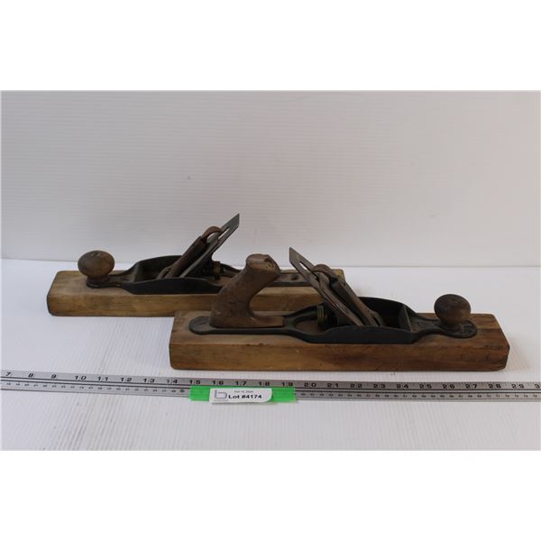 (2) Antique Wood Planes - 15" Long