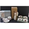 Image 1 : Lot: Willow Tree "Together" Figurine, (4) Mini Horse Collector Plates, (5) Piece Fine Porcelain Tea 