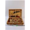 Image 1 : "The Little Carpenter's Set" in Wood Carrying Case