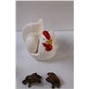 Image 3 : (6) Salt & Pepper Shaker Sets: Chicken, Lighthouse, Frog, Plated Silver