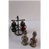 Image 4 : (6) Salt & Pepper Shaker Sets: Chicken, Lighthouse, Frog, Plated Silver