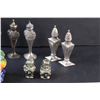 Image 2 : (5) Salt & Pepper Shakers: Pheasants, Indigenous, Clear Glass & Plated Silver
