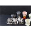 Image 4 : (16) Boiled Egg Holders & Salt Dishes - Assorted Medias