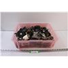 Image 1 : Lot of Assorted Castor Wheels in Storage Container, No Lid, as is