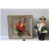 Image 2 : Lot: Pirate Decanter, Piggy Bank, Pirate 3-D Picture Frame, Coffee Mug, Mini Children's Toy Saw, Mis