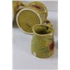 Image 5 : Lot: Vintage Fruit Measuring Cups Set - as is, (2) Bird Figurines, Bear Beer Cap Holder, Misc.