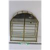 Image 1 : Glass & Mirror Display Cabinet - (Right Hand Door Glass is Loose and Needs Repair, Also Missing Leg)