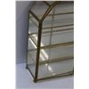 Image 2 : Glass & Mirror Display Cabinet - (Right Hand Door Glass is Loose and Needs Repair, Also Missing Leg)