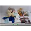Image 1 : Lot Of Stuffies, Disposable Potty Liners, Vinyl Protector Tablecloth, Bunny Ear Headband, Misc.