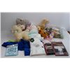 Image 2 : Lot Of Stuffies, Disposable Potty Liners, Vinyl Protector Tablecloth, Bunny Ear Headband, Misc.