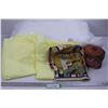 Image 1 : Assorted fabric/ Quilt Filler, (2) Universal Medical Shirts
