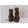 Image 4 : (2) Glass Leopard ornaments, (2) Racoon Ornaments, (3) Pieces or Candlestick Decor