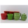 Image 2 : (5) Flower Pots, and Cream and Sugar Set